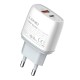 Sieninis įkroviklis LDNIO A2424C USB, USB-C 20W + USB-C - Lightning Cable