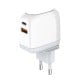 Sieninis įkroviklis LDNIO A2522C USB, USB-C 30W + USB-C - Lightning kabelis