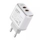 Sieninis įkroviklis LDNIO A2528M 2USB-C, skirtas Apple + USB-C - Lightning Cable