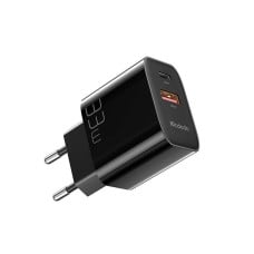 Wall charger Mcdodo USB + USB-C 33W + USB-C cable - Black