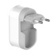 Wall charger with timer function Budi, 2x USB, 12W (white)