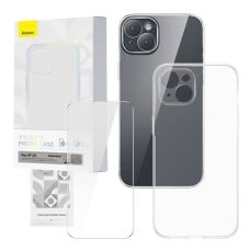 Skaidrus dėklas ir grūdintas stiklas Baseus Corning, skirtas iPhone 13