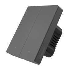 Smart Matter over WiFi wall switch SONOFF M5-2C-80 (2-channel, for frame, graphite)