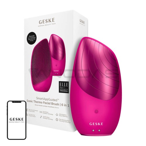 Sonic Thermo Facial Brush 6 in 1 Geske with APP (magenta)  Sonic Thermo Facial Brush 6 in 1 Geske with APP (magenta)