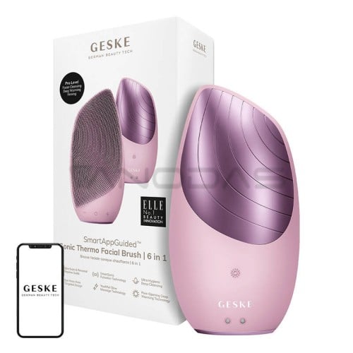 Sonic Thermo Facial Brush 6 in 1 Geske with APP (pink)  Sonic Thermo Facial Brush 6 in 1 Geske with APP (pink)