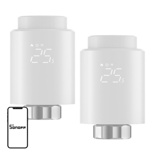 SONOFF ZigBee TRVZB termostatinė galvutė, 2 vnt, pakuotė SONOFF ZigBee TRVZB termostatinė galvutė, 2 vnt, pakuotė