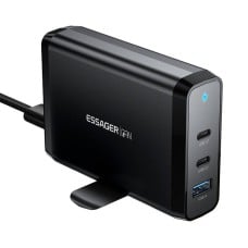 Desktop Charger 2xUSB-C 1xUSB-A 140W Essager GaN (black)