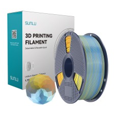 Sunlu PLA+ Silk Forth-Color gija (mėlyna-violetinė-oranžinė-geltona)