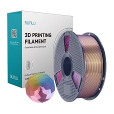 Sunlu PLA+ Silk Forth-Color gija (mėlyna-violetinė-raudona-auksinė)