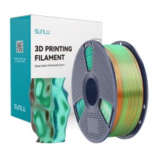 Sunlu PLA+ Silk Tri-Color Filament (orange, blue, and green)