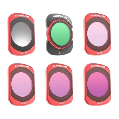 Sunnylife Pocket 4/Pocket 3 MCUV CPL ND8/16/32/64 Filter Set Sunnylife Pocket 4/Pocket 3 MCUV CPL ND8/16/32/64 Filter Set