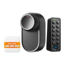 SwitchBot Ultra 3-in-1 smart lock with Hub Mini Matter control panel and Keypad keypad