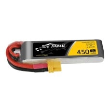 Battery Tattu 450mAh 7.4V 75C 2S1P Long XT30