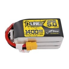 Tattu R-Line 5.0 1400mAh 22.2V 150C 6S1P XT60 battery