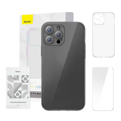 Telefono dėklas Baseus Crystal Clear, skirtas 12 Pro Max (skaidrus) Telefono dėklas Baseus Crystal Clear, skirtas 12 Pro Max (skaidrus)