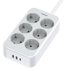 TESSAN power strip TS-PS02DE00 (white)