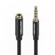 Vention audio kabelis TRRS 3.5mm kištukas - lizdas  5m - Juodas