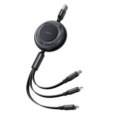 Trys viename USB-C į USB-C / Lightning / Micro USB kabelis, Mcdodo CA-3730, 1.2 m (juodas)