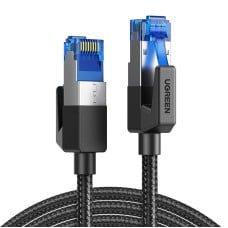 UGREEN NW153 tinklo laidas, Ethernet RJ45, Kat.8, F/FTP, 1m - juodas