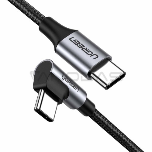 UGREEN US255 USB-C - USB-C angled cable 3A 60W 2m 