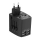 Universal charger / AC Adapter Budi 4x USB, 5A, EU/UK/AUS/US/JP (black)