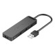 USB 2.0 4 prievadų šakotuvas su maitinimo šaltiniu 0.15m - juodas