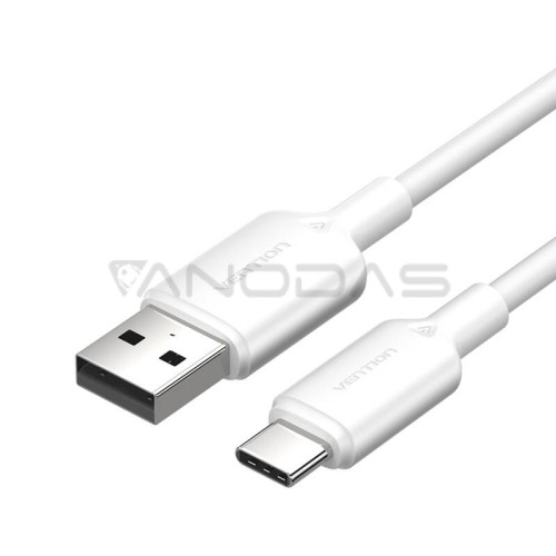 USB 2.0 A to USB-C 3A cable Vention CTQWH 2M (white)  USB 2.0 A to USB-C 3A cable Vention CTQWH 2M (white)