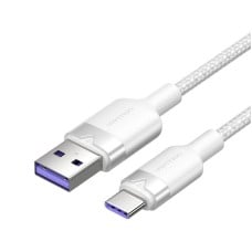 USB 2.0 A to USB-C 6A Vention CTOWF 1M cable (white)