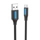USB 2.0 A to Micro-B 3A cable 2m Vention COLBH black