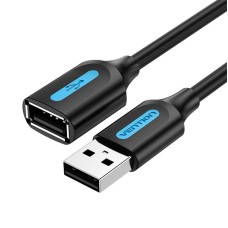 USB 2.0 male to female extension cable Vention CBIBF 1m Black PVC