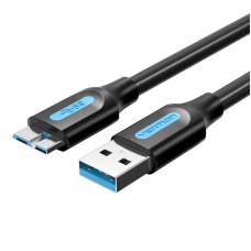 USB 3.0 A iki Micro-B laidas Ventiliacija COPBG 1.5 m juodas PVC