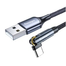 USB-A 3in1 laidas, Essager, EXCCXT-WX0G, USB-C/Lightning/Micro, 15W, 1m (pilka)