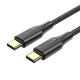 USB-C 2.0–USB-C 3A kabelio ventiliacija TAUBH 2 m juodas LED