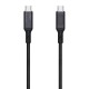 USB-C į USB-C laidas Aukey CB-MCC102, 100 W, 1.8 m (juodas)