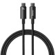 USB-C to USB-C cable Baseus Tungsten Gold 240W 1m - black