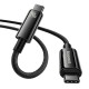 USB-C to USB-C cable Baseus Tungsten Gold 240W 1m - black