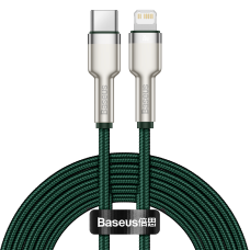 Baseus USB-C - Lightning kabelis 20W 1m - Žalias