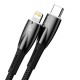 USB-C laidas, skirtas Lightning Baseus Glimmer Series, 20W, 1m (juodas)
