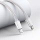 Baseus High Density Braided USB-C - Lightning cable 20W PD 2m - White