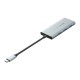USB-C prie HDMI, 3x USB 3.0, SD, TF, PD Hub Vention TOPHB 0.15 m pilka