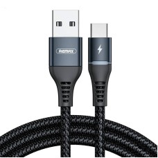 Cable USB-C Remax Colorful Light, 1m, 2.4A (black)