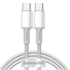 Baseus High Density Braided USB-C - USB-C Cable 100W 1m - White