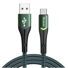 USB į USB-C Mcdodo Magnificence CA-7961 LED laidas, 1 m (žalias)