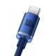 Baseus Crystal Shine cable USB - USB-C 5A 100W 1.2m blue