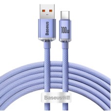 Baseus Crystal Shine Cable USB - USB-C 100W 2m - Violet