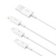 Baseus Superior Series 3in1 cable USB - microUSB / USB-C / Lightning, 3.5A 1.5m - White