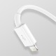 Baseus Superior Series 3in1 cable USB - microUSB / USB-C / Lightning, 3.5A 1.5m - White