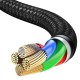Baseus halo data 3-in-1 cable USB For M+L+T 3.5A 1.2m Black