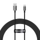 USB laidas per USB-C Baseus Superior 100W 2m (juodas)