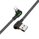 USB prie Lightning kabelis, Mcdodo CA-4673, kampinis, 1.8 m (juodas)